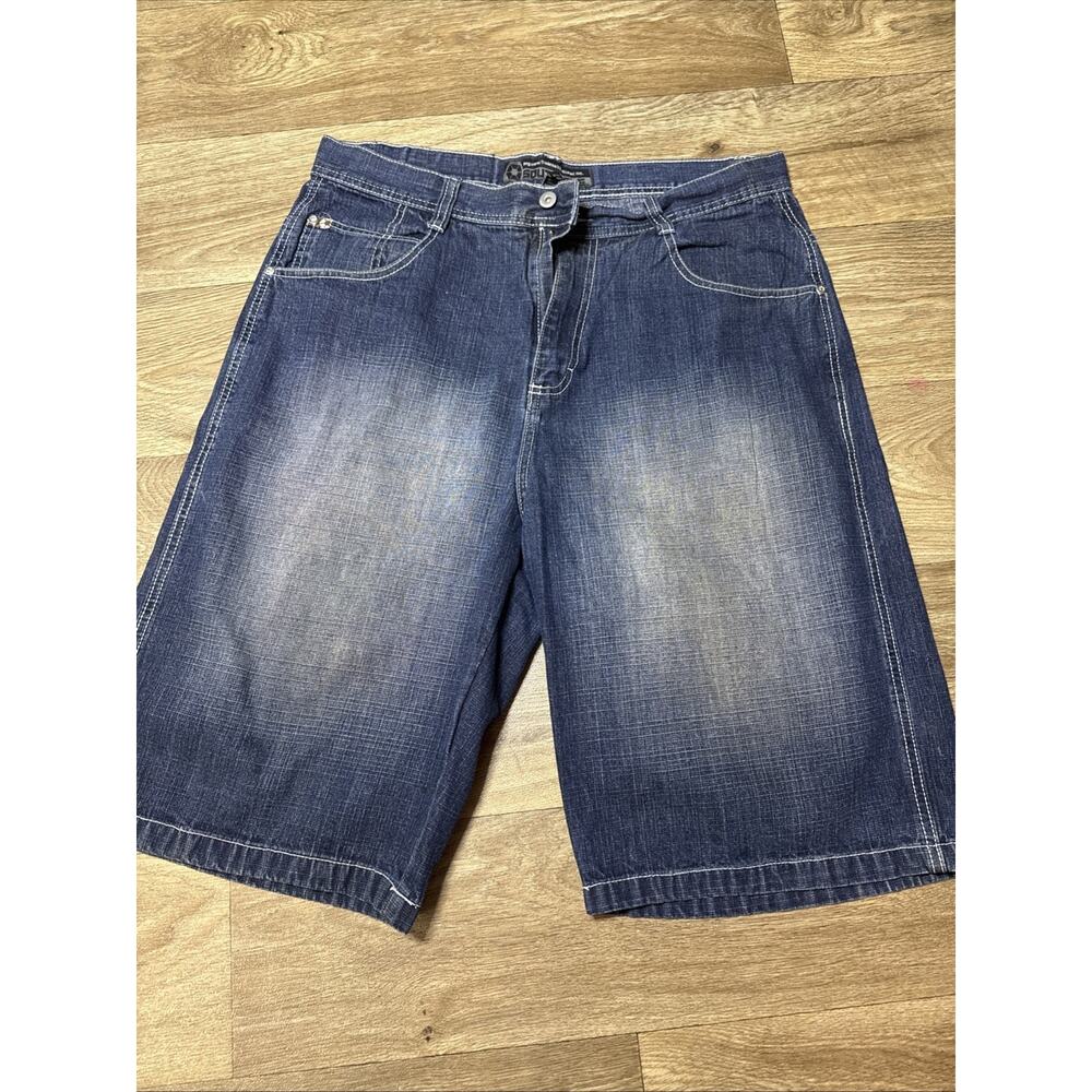 Vintage Southpole Jean Shorts Size 36 Blue Jnco Style Y2K Baggy Carpenter Denim